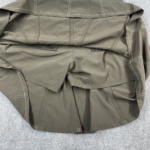 Athleta Womens Whatever Skort Sz 4 Olive Pleated Button-Zip Fly Pockets Stretch - Picture 9 of 10